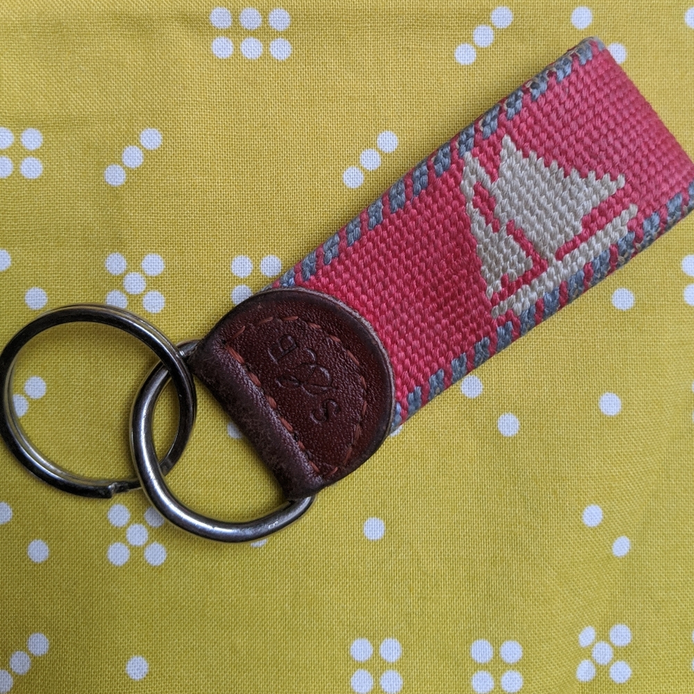 Smathers & Branson needlepoint sailboat keyfob